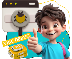 Тестирование & Vibe Debug. Охотники за багами - КИБЕРшкола программирования для детей, компьютерные курсы для школьников, начинающих и подростков - KIBERone г. Нижний Тагил