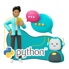 Умный чат-бот на Python - КИБЕРшкола программирования для детей, компьютерные курсы для школьников, начинающих и подростков - KIBERone г. Нижний Тагил
