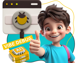 Тестирование & Vibe Debug. Охотники за багами - КИБЕРшкола программирования для детей, компьютерные курсы для школьников, начинающих и подростков - KIBERone г. Нижний Тагил